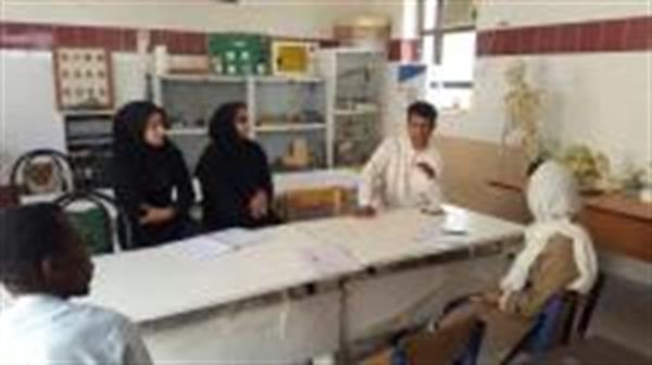 بازدید دوره ی از دبیرستان حامی روستای  بلوچی عبدالله، دشتیاری،چابهار سیستان و بلوچستان